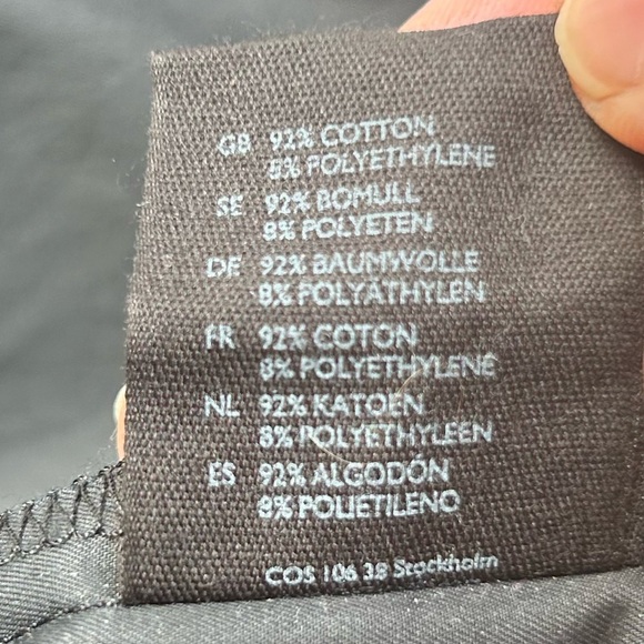 COS A-Line Dress With Front Pleat 34 xs navy black - Picture 7 of 7